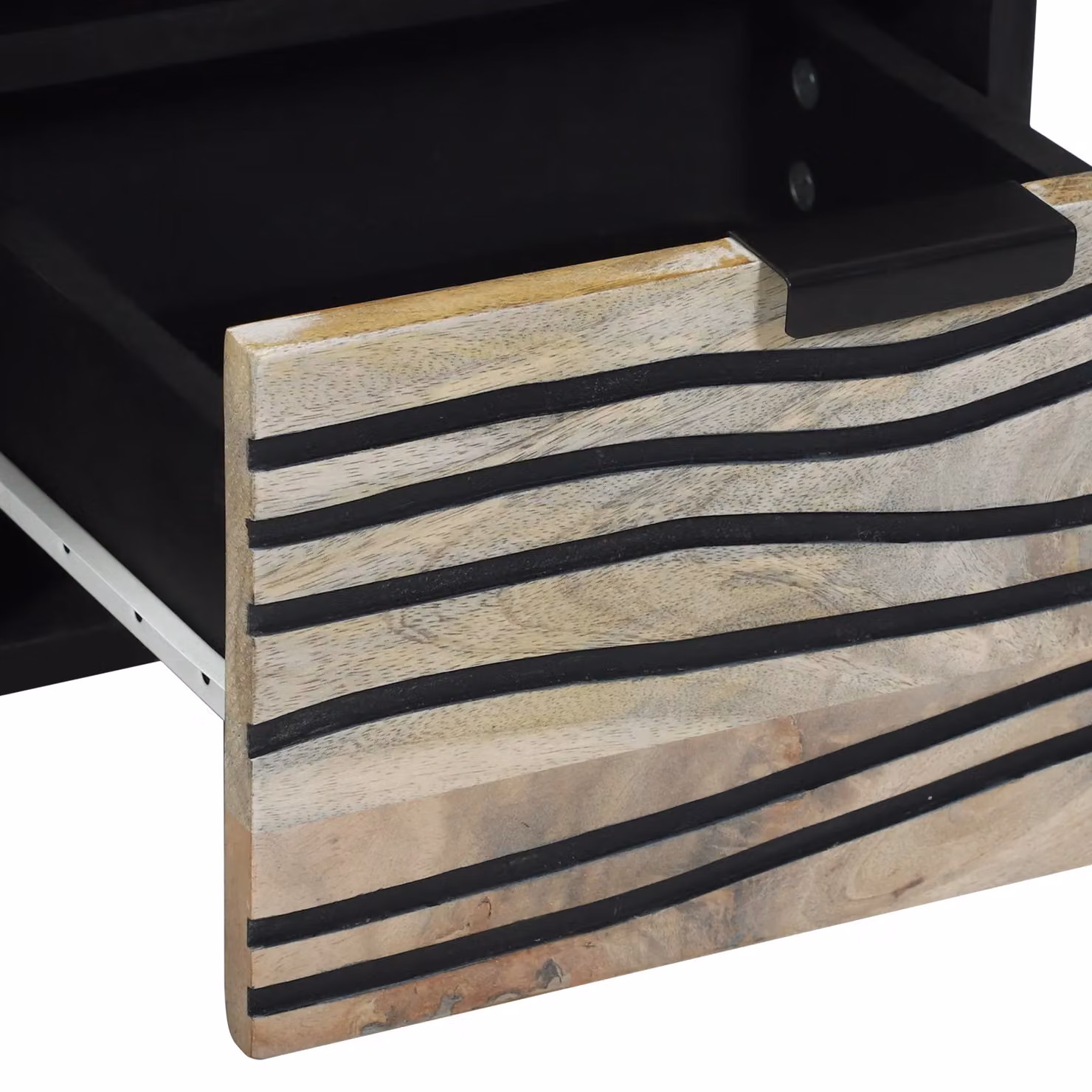 Berkfield Home Media Storage Cabinet with Drawer and Shelf in White and Black – 4