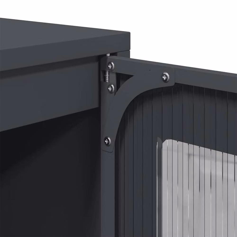Berkfield Home TV Cabinet in Anthracite Grey, W/D/H: 100.5 x 39 x 60.5 cm – 6