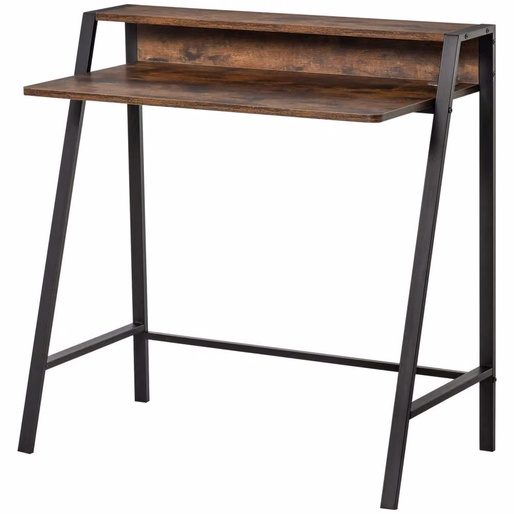 Wyld Haus Hala Compact Writing Desk in Rustic Brown, W/D/H: 85 x 45 x 45 cm – 2