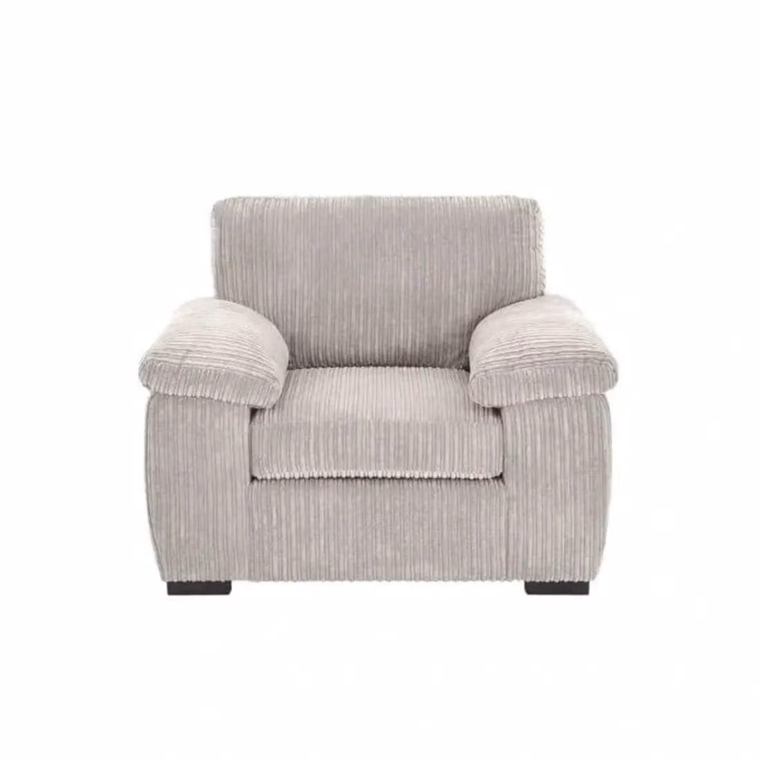 SquareBoxx Capri Jumbo Cord Fabric Sofa in Beige
