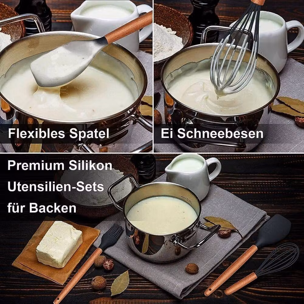 Havendro 38-Piece Silicone and Wood Kitchen Utensil Set in Black – 5