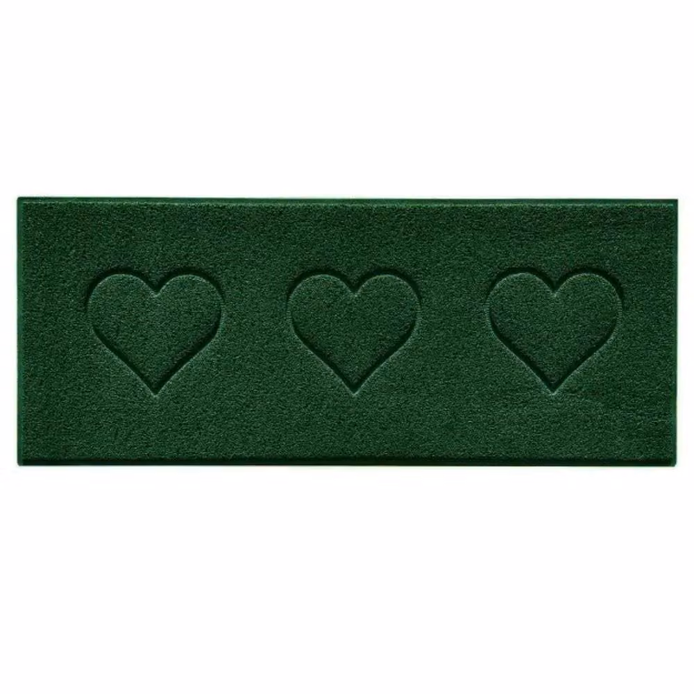 Nicoman Green PVC Spaghetti Heart Embossed Runner Rug, W: 60 cm, L: 150 cm – 2