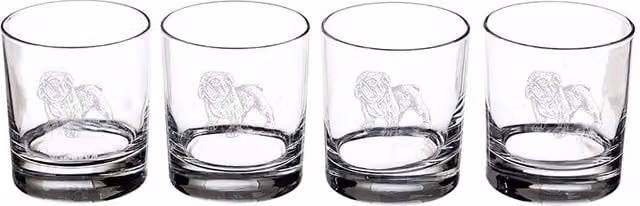 Selbrae House Bulldog Glass Tumblers, Set of 4, Clear – 1