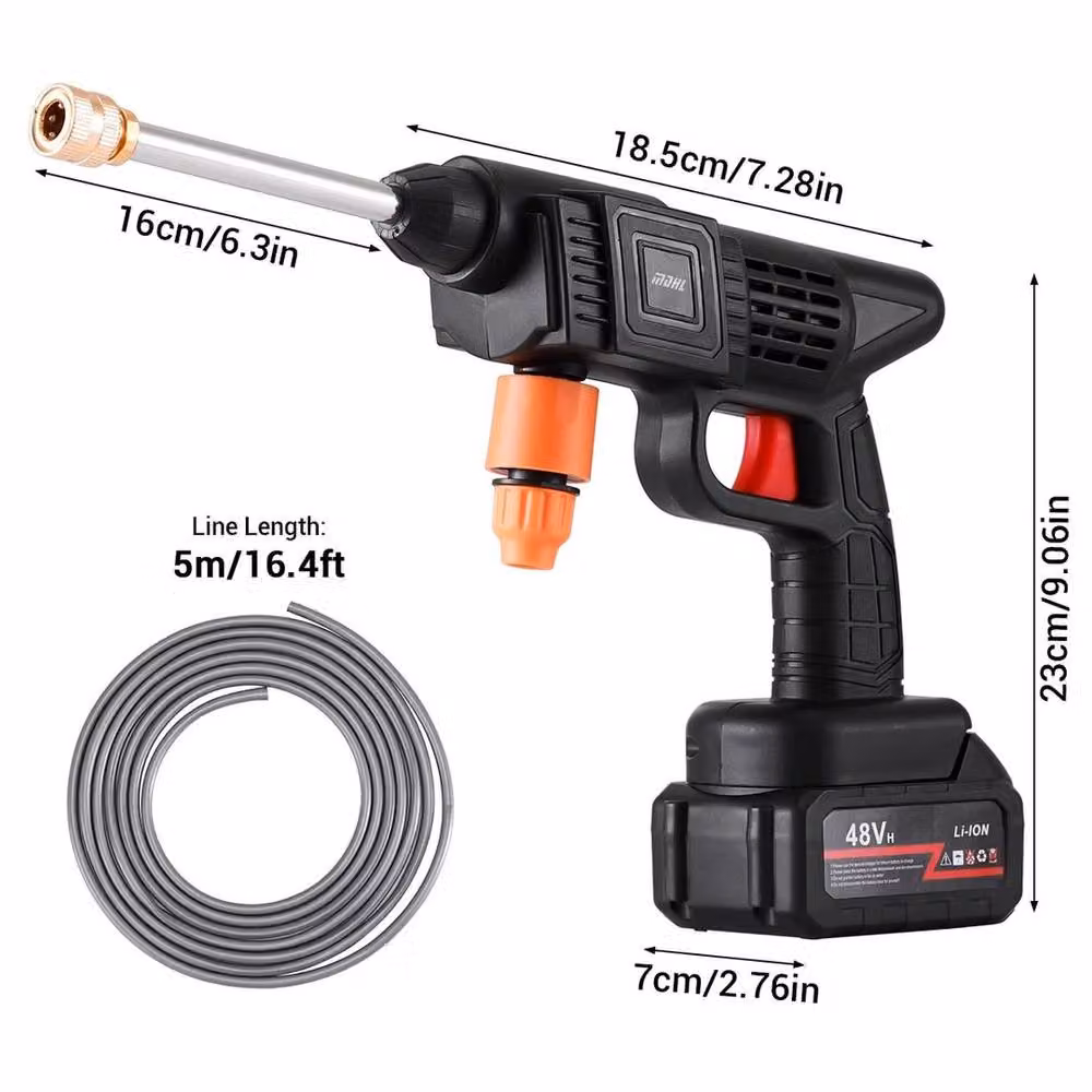 EONLION 48V Cordless High Pressure Car Washer in Black – 2