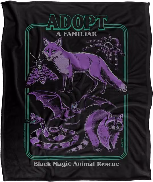 Steven Rhodes Adopt A Familiar Part 2 Multicolour Super Soft Fleece Throw Blanket W/D/H: 152 x 127 x 1 cm – 1