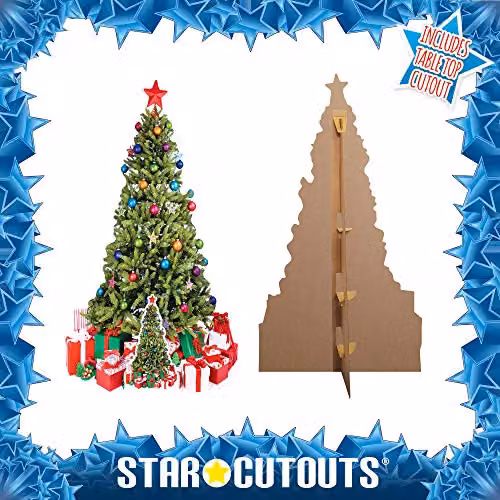 Star Cutouts Ltd SC57 Large Multicolour Christmas Tree Cardboard Cutout, Height: 178 cm – 3
