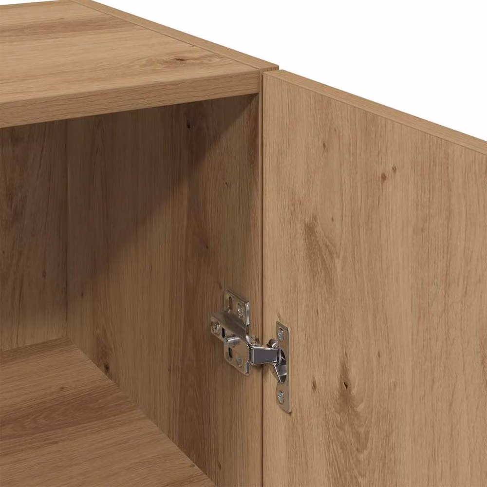 Berkfield Home Artisan Oak Wall Mounted Cabinet in Light Tan, W/D/H: 34.5 x 34.5 x 90 cm – 4
