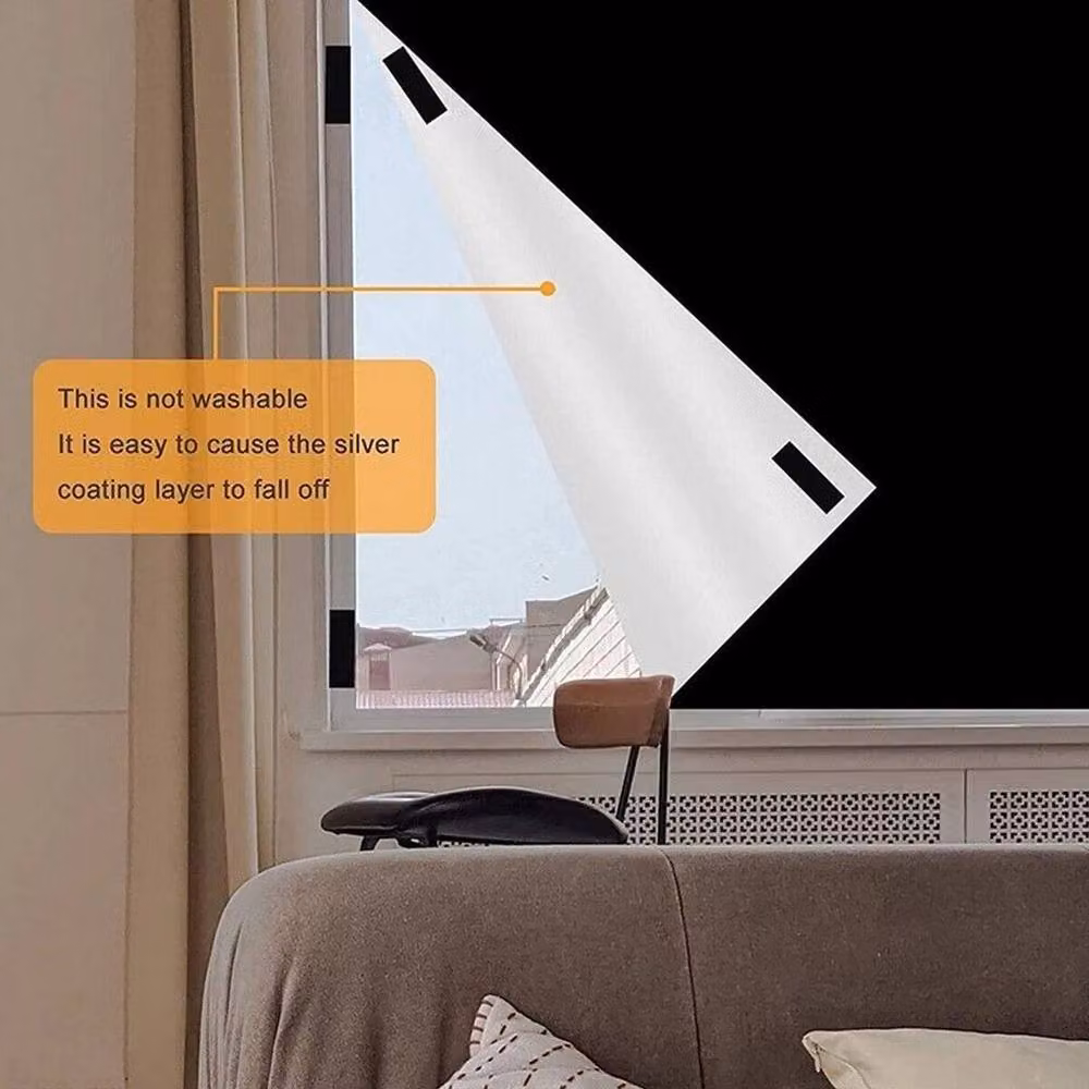 NESTLUNE Blackout Stick On Blinds in Black, W: 100 cm, H: 150 cm – 4