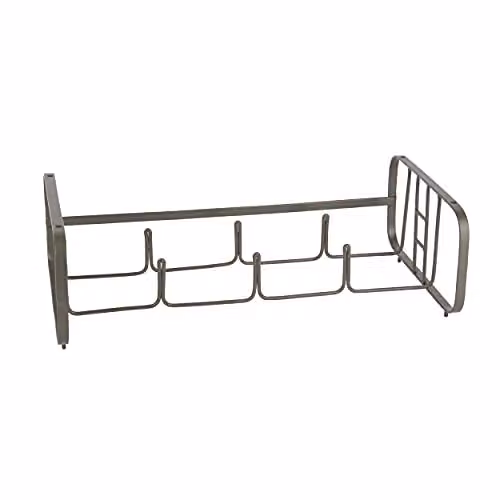 KitchenCraft Living Nostalgia Stackable Metal Wire Bottle Rack in Grey, W/D/H: 22.5 x 44.5 x 13.5 cm