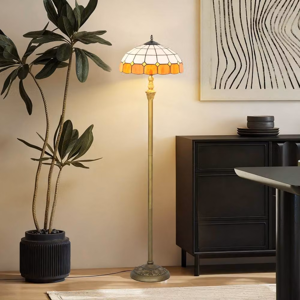 Wyld Haus Amelia Tiffany Style Floor Lamp in Bronze – 6