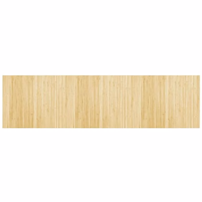 Berkfield Home Rectangular Bamboo Rug in Beige, W: 80 cm, L: 300 cm