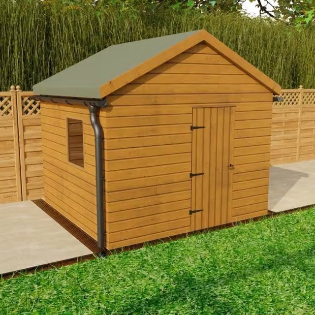 Galeco Steel Half Round Gutter Small Shed Pack for Apex Style Roofs in Graphite