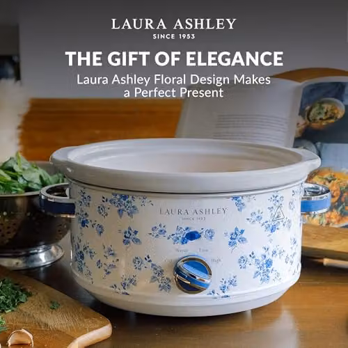 Laura Ashley China Rose Large Slow Cooker, 6.5L, White and Multicolour – 2