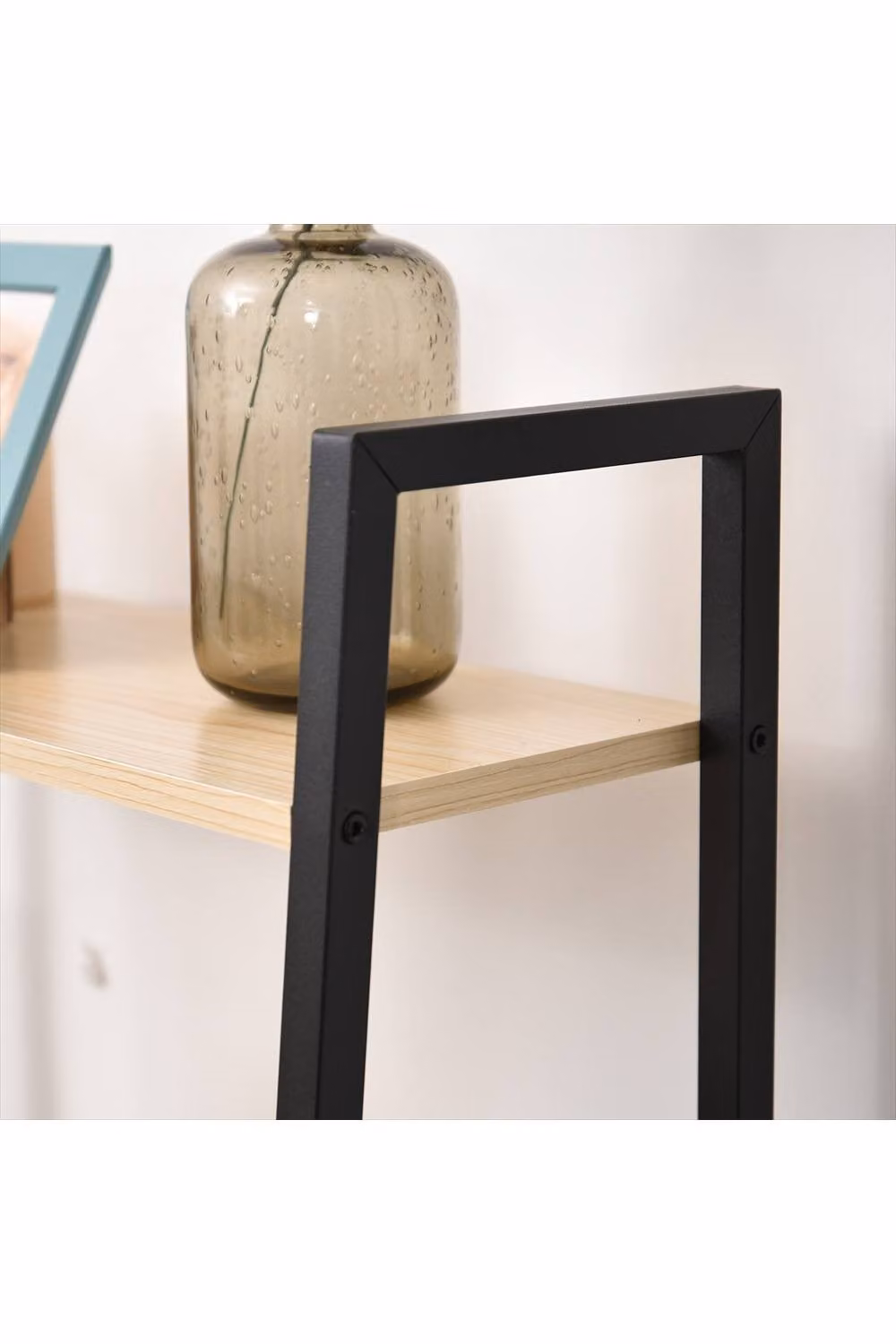 ERGOVEXA 4-Tier Industrial Ladder Shelf in Beige and Black – 2