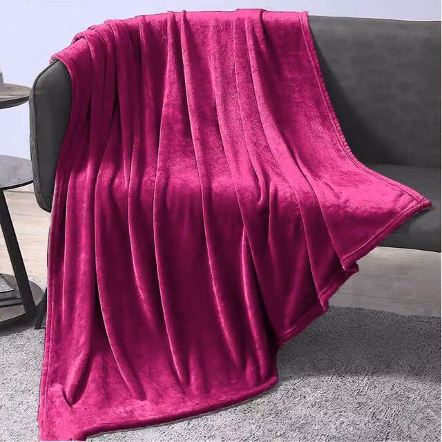 Ezysleep Faux Fur Super Soft Fluffy Throw in Pink, 140 cm