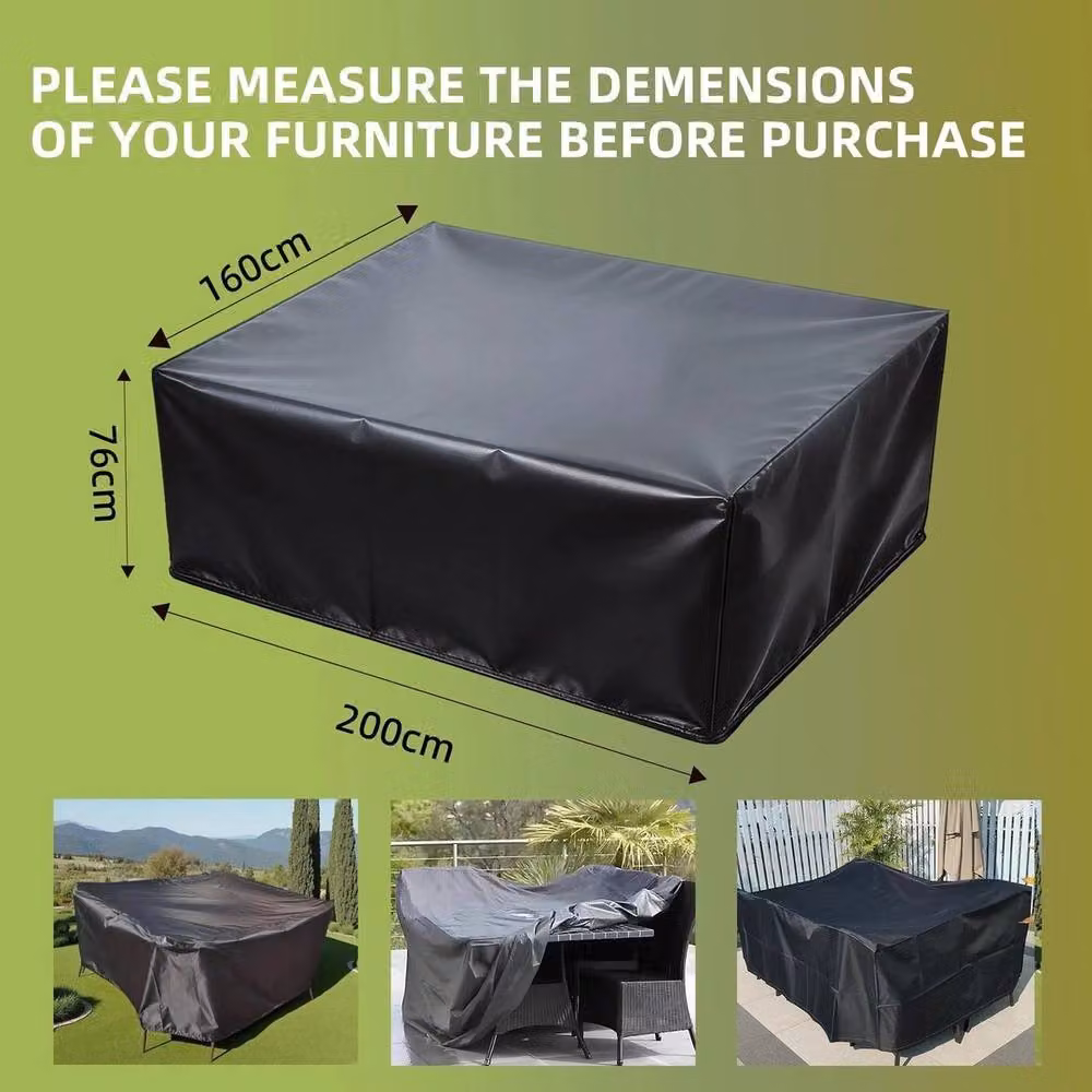 NESTLUNE Waterproof Black Outdoor Garden Furniture Cover – 2
