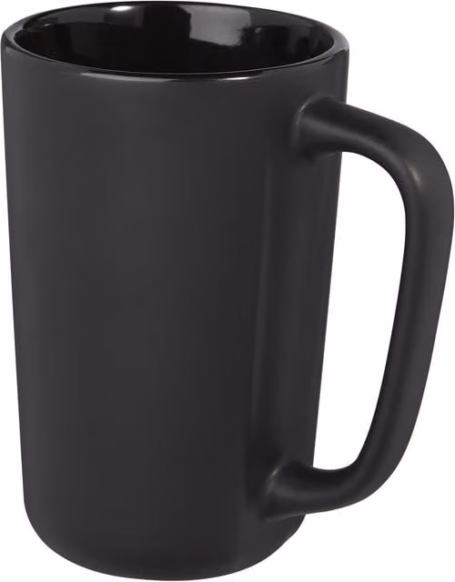 Generic Ceramic Mug in Black and Yellow, 480 ml