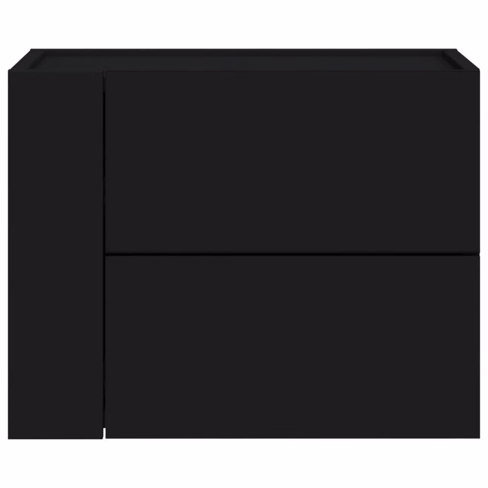Berkfield Home Decorative Wall-mounted Bedside Cabinets, 2 Pack, Black, W/D/H: 45 x 30 x 35 cm – 3