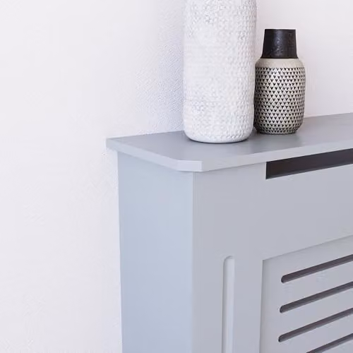 Vida Designs Milton Radiator Cover in Olive Grey, H 82 x W 152 x D 19 cm – 3