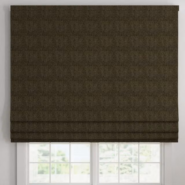 ANTE DECOR Eden Made To Measure Blackout Roman Blind in Mocha Brown