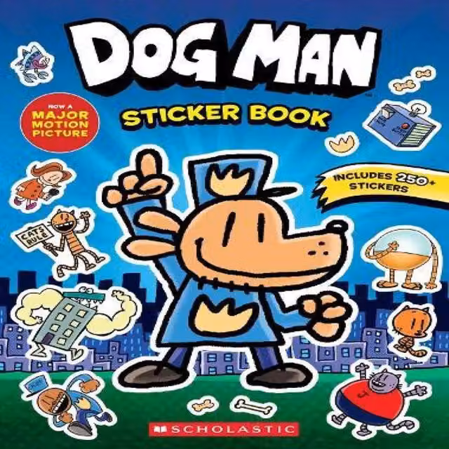 Scholastic Dog Man the Movie Official Sticker Activity Book Multicolour Paperback