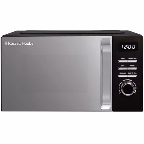 Russell Hobbs 20L Digital Solo Microwave 800W in Black with Timer and Automatic Programs RHMD818B