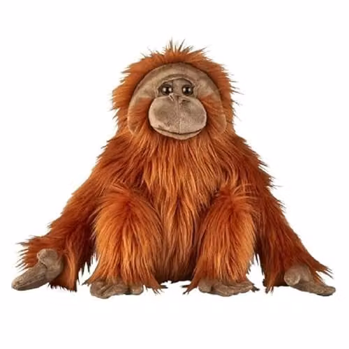 Ravensden Large Plush Orangutan Soft Toy in Brown and Orange
