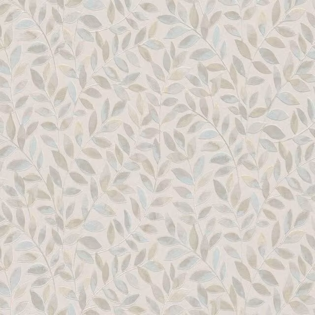 Erismann Ameroso Leaf Blown Vinyl Textured Botanical Floral Wallpaper in Light Beige