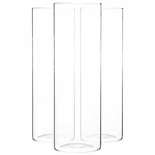 Argon Tableware Scandi Glass Open Storage Jars, 2 Litre, 3 Pack, Transparent – 1