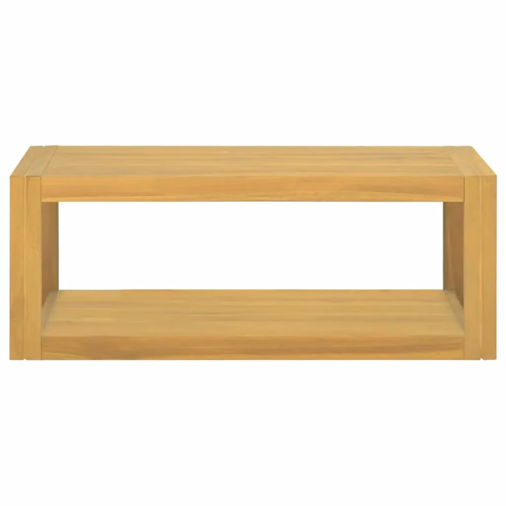 Berkfield Home Wall-mounted Bathroom Cabinet in Brown Solid Teak Wood, W/D/H: 90 x 45 x 35 cm – 1