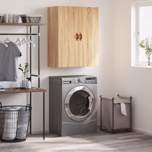 vidaXL Wall Mounted Cabinet in Sonoma Oak Brown, W/D/H: 69.5 x 34 x 90 cm – 2