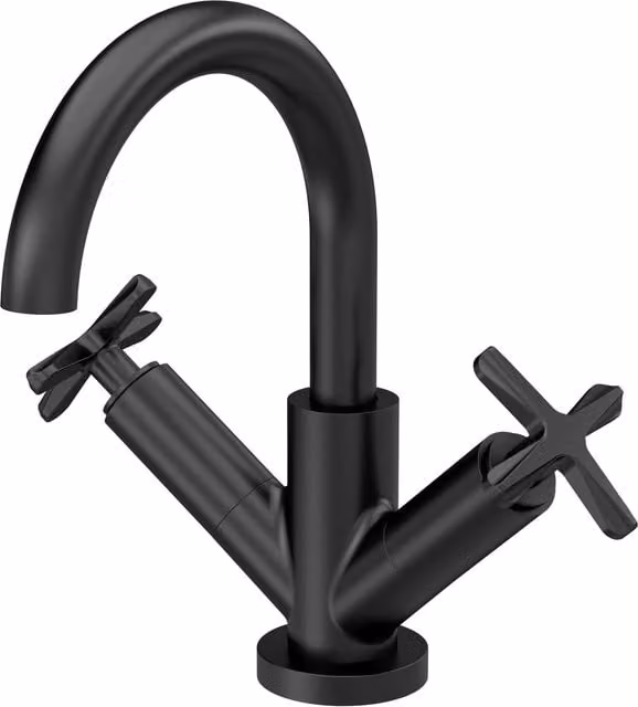 Balterley Connect Mono Basin Mixer Tap with Push Button Waste in Matt Black