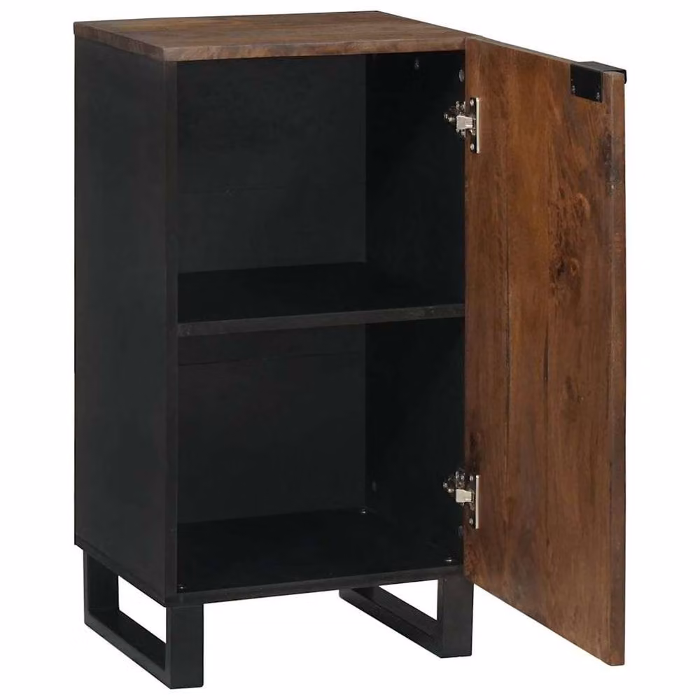 Berkfield Home Sideboard in Brown Solid Mango Wood, W/D/H: 40 x 33.5 x 75 cm – 3