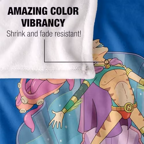 LOGOVISION Rick and Morty Mr Nimbus Super Soft Silky Touch Fleece Throw Blanket, Multicolour, W: 127 cm x D: 152.4 cm – 3