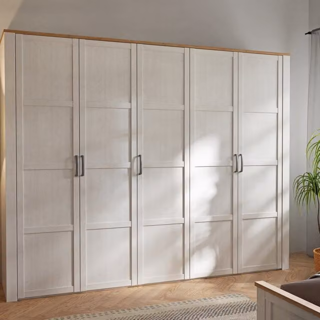 Furniture To Go Bohol 5 Door Wardrobe in Riviera Oak and White
