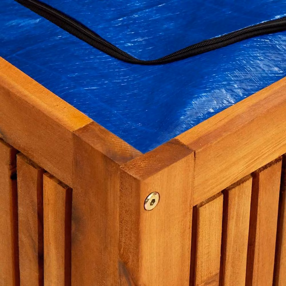 Berkfield Home Brown Solid Acacia Wood Garden Storage Box W/D/H: 150 x 50 x 58 cm – 6
