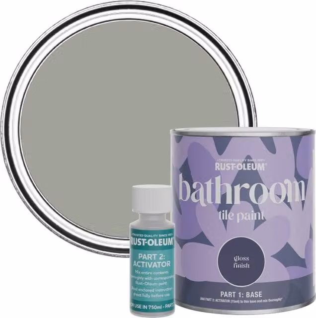 Rust-Oleum Bathroom Tile Paint in Gloss Finish, Tea Leaf Green, 750ml