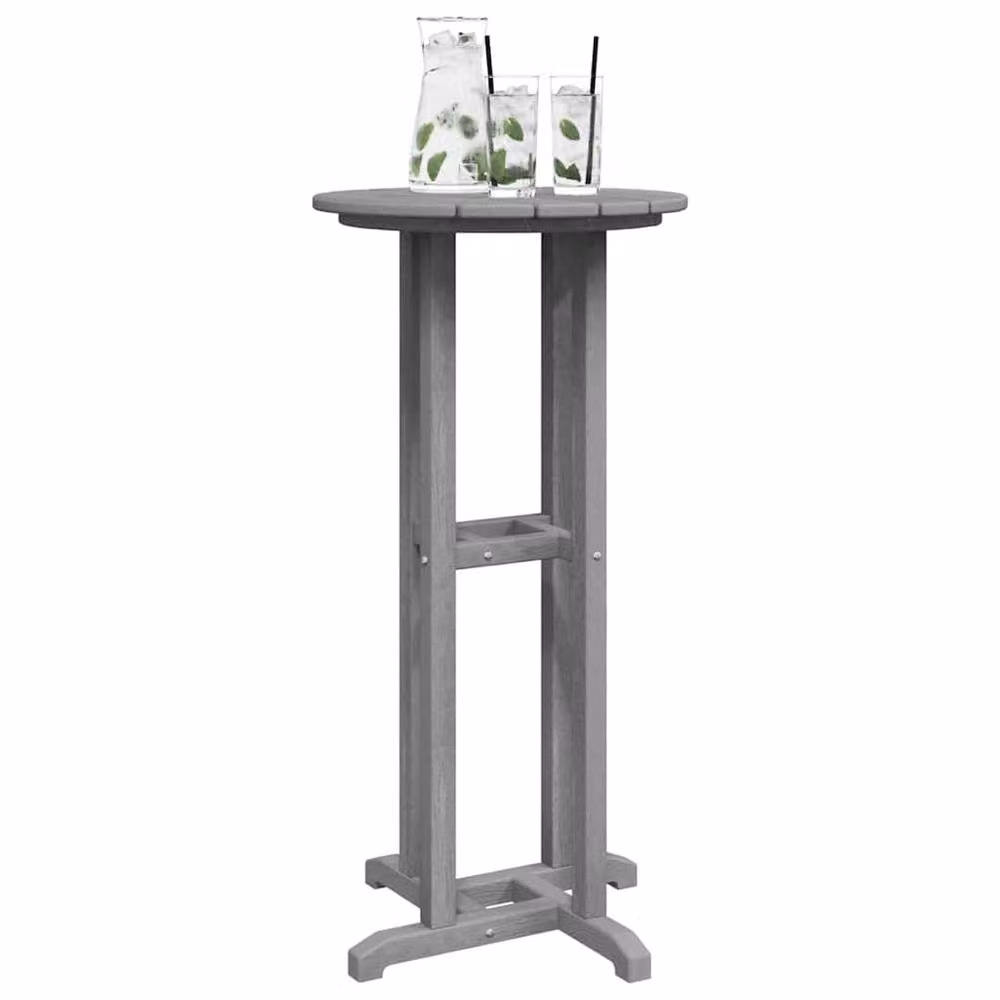 Berkfield Home Bar Table in Light Grey, W/D/H: 55 x 55 x 107 cm – 3