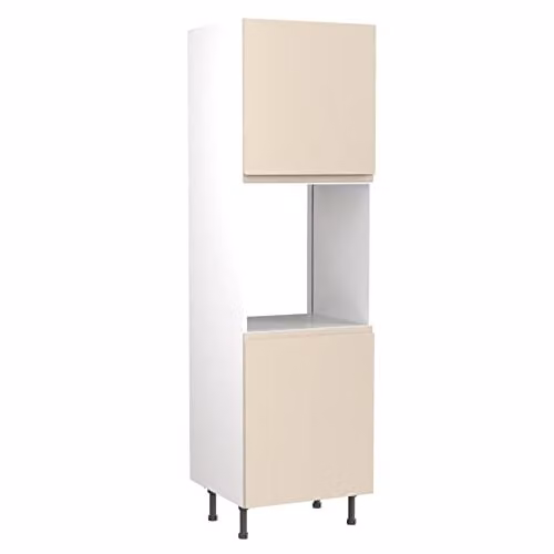 Kitchen Kit Cashmere Matt J-Pull Tall Oven Housing Unit, W/D/H: 60.0 x 57.0 x 212.0 cm