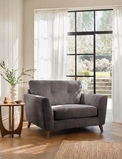 Barker and Stonehouse Ellis Chenille Snuggle Chair in Taupe
