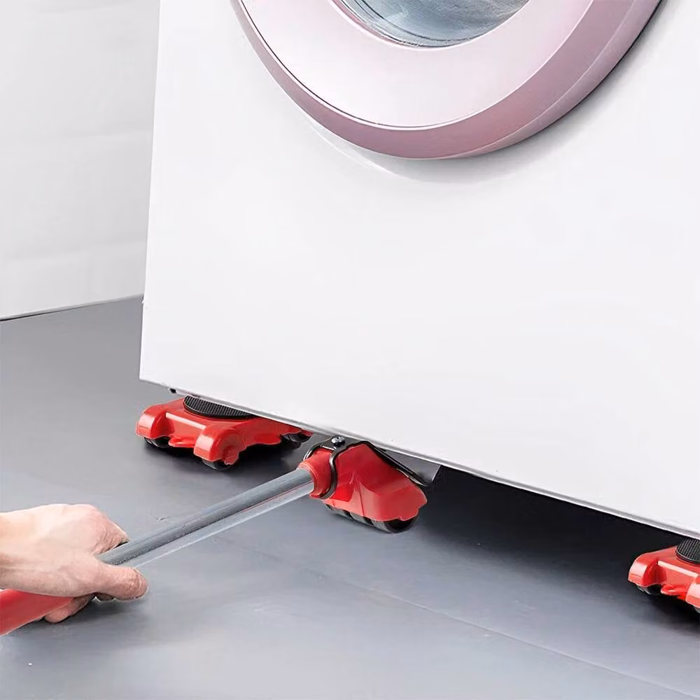 FLAVORA 5-Piece Non-slip Furniture Lifter Mover Tool Set in Red – 3
