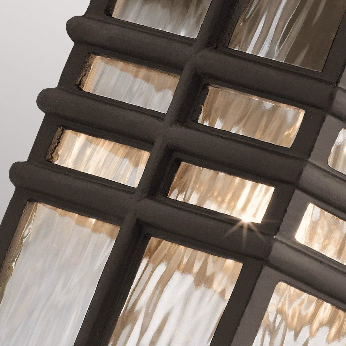 Netlighting Beacon Outdoor Wall Lantern in Olde Bronze and Brown with Transparent Glass, IP44, E27 – 3