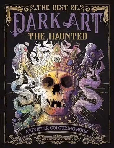LOM ART The Haunted Sinister Colouring Book for Adults, Multicolour Paper