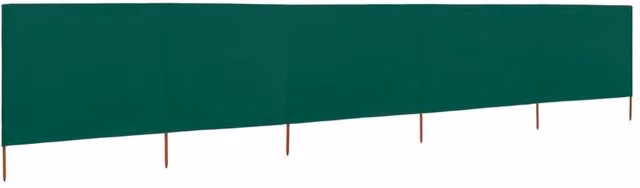 Berkfield Home 5-Panel Fabric Wind Screen, Green, W: 600 cm, H: 160 cm – 1