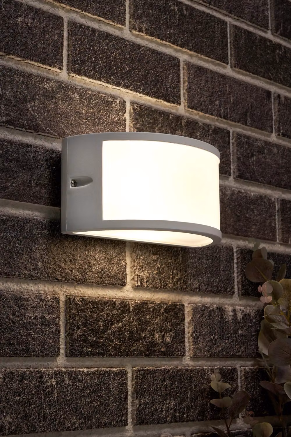 BHS Lighting Chase Modern LED Outdoor Wall Light in White with Glass Finish – 2