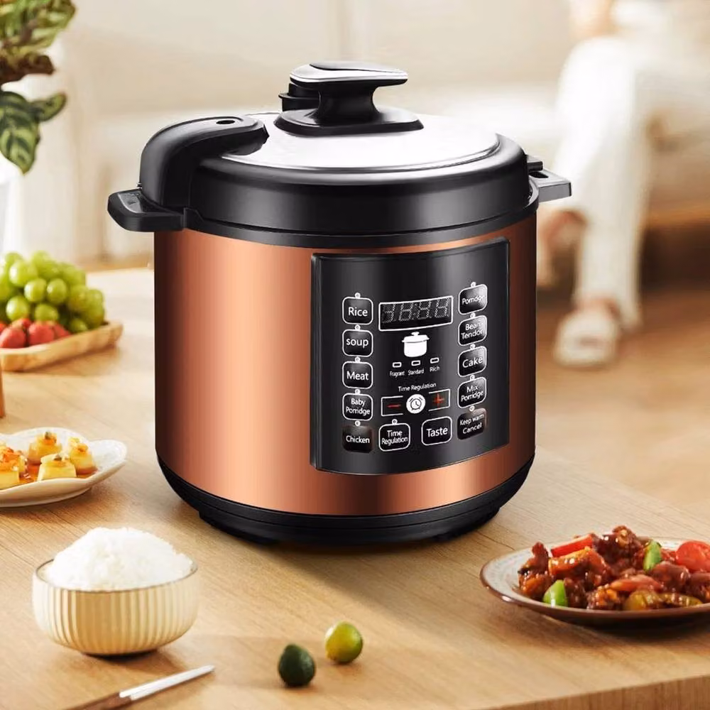 SPETLEK 1050W Multi Cooker with 6L Capacity, Non-Stick Pressure and Slow Cooker in Multicolour Stainless Steel – 5