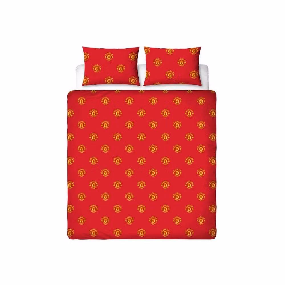 Manchester United FC Theatre of Dreams Reversible Duvet Set and Pillowcase in Red, W/D/H: 200 x 200 cm – 3