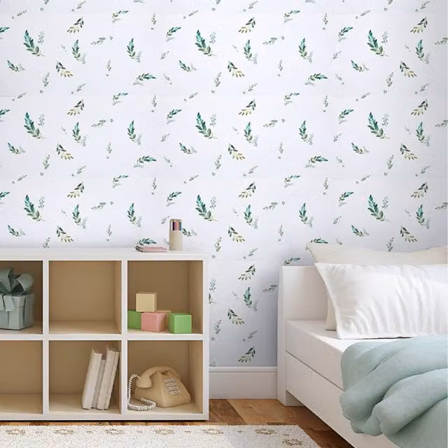 Lifeideas 10 Piece Marble Effect Self Adhesive PVC Wall Stickers in White and Green