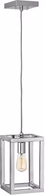 Hinkley Fredrick Ramond Ensemble 1 Light Pendant in Polished Nickel and Grey