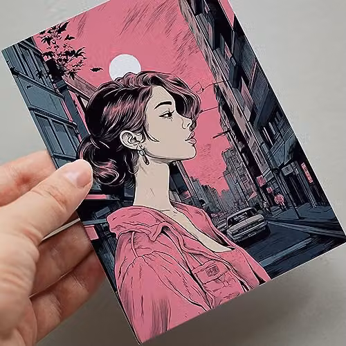 Artery8 Pink Vintage Paris Chic Aesthetic Collage Kit, 50 Piece Paper Wall Art Print Set, W: 15 cm, H: 10 cm – 6